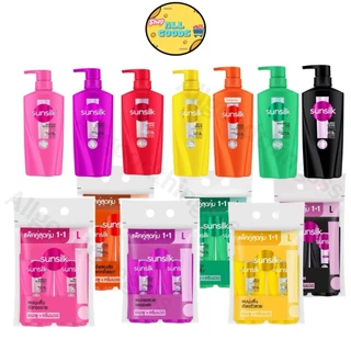 Sunsilk ซันซิล {แชมพู+นวด/ แชมพู+แชมพู} ยาสระผม ขวดปั้ม300-350มล.