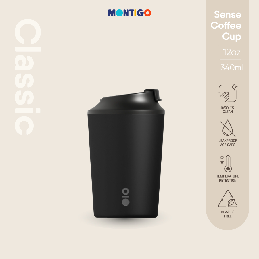 MONTIGO Sense Coffee Cup Black - OIO 12OZ