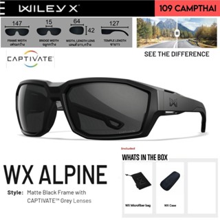 แว่นตา Wiley X แท้ รุ่น Alpine รหัส ACALP02 กรอบดำ เลนส์ CAP…