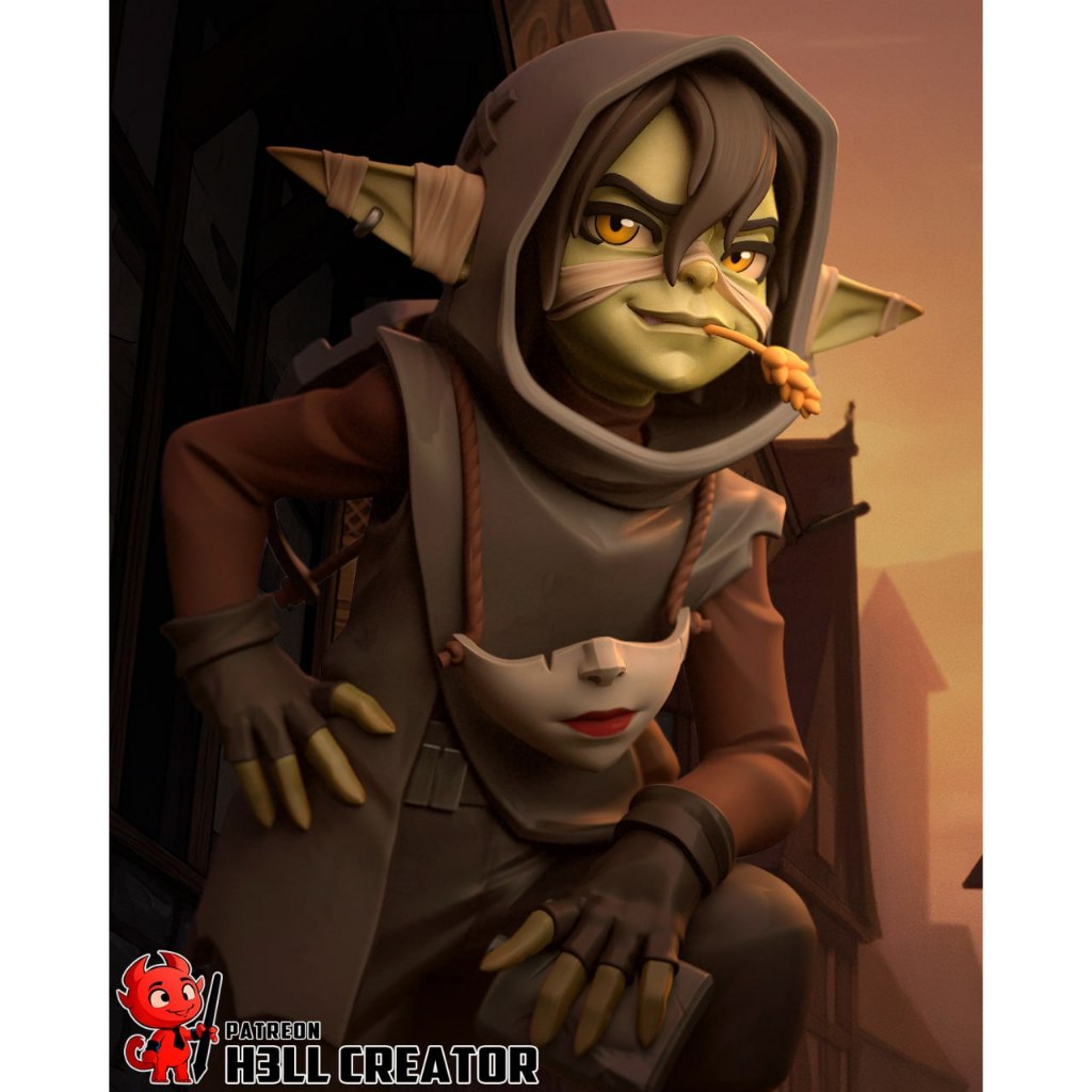 Nott : Model Figure Resin โมเดล ผลิตตามสั่ง DnD Goblin Bust