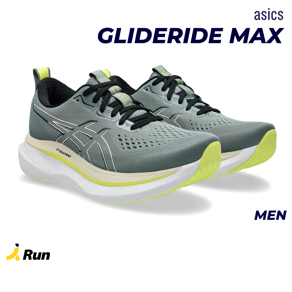 Asics Men's Glideride Max Monument Blue/Vanilla (Wide) รองเท้าวิ่งผู้ชาย Bananarun