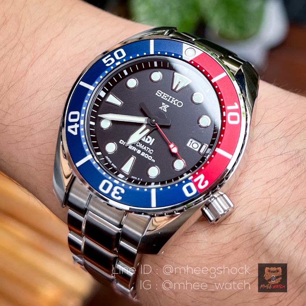 Seiko SUMO Pepsi Limited PADI ระบบAutomatic Diver’s 200 SBDC057 discontinued แล้วหายากมาก