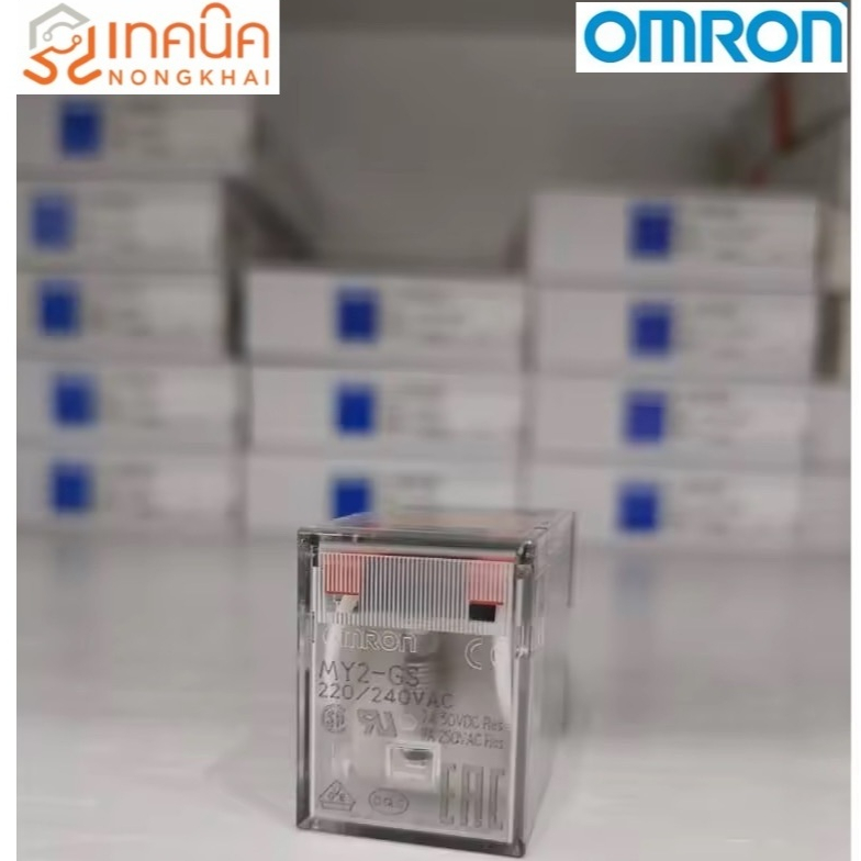 รีเลย์ 220V 8ขา/แบนเล็ก MY2-GS OMRON 5Aและรีเลย์ 220V 14ขา/แบนเล็ก MY4N-GS-R Omron 6A/มีไฟ