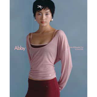 when.we.stretch - Abby Off Shoulder Top เสื้อแขนยาวออกกำลังกาย ผ้าระบายอากาศได้ดี