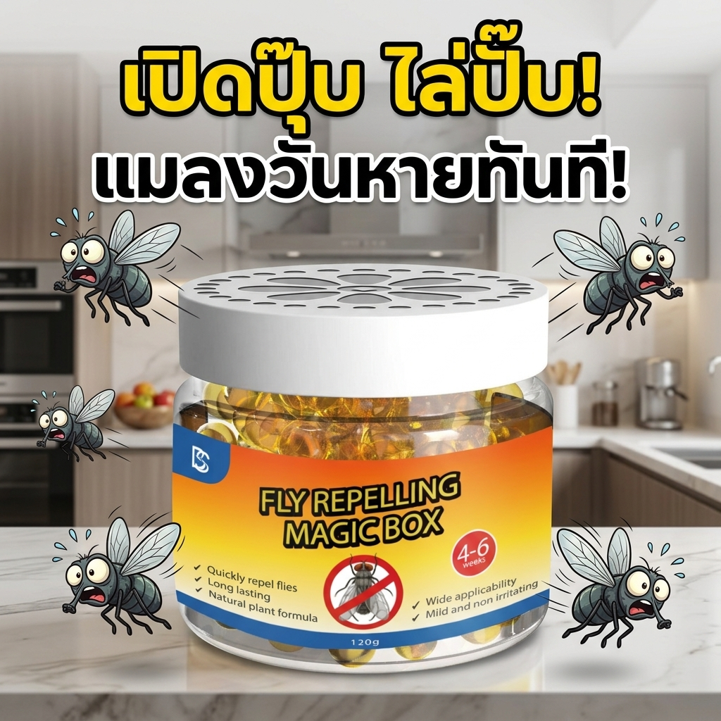 ไม่มีแมลงวันในระยะ 1000 เมตร! ไล่แมลงวัน ไล่แมลงหวี่ ไม่มีสารเคมี เติมน้ำแล้วใช้ได้ ปลอดภัยและไม่มีพิษ