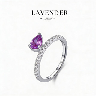 MEET💕แหวนเงิน แหวนเงินแท้ Lavender แหวนผู้หญิง แหวนเงินแท้ แ…