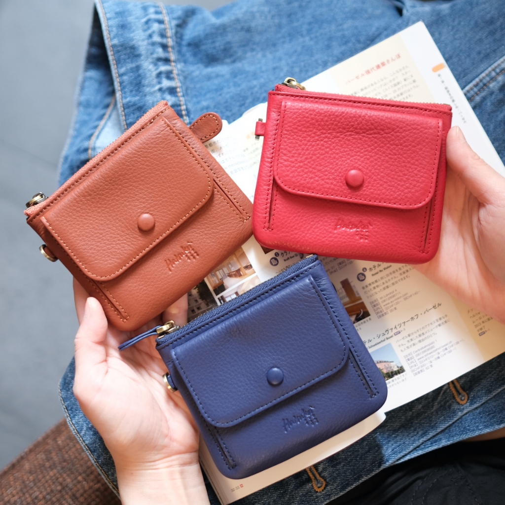 📍ใหม่ล่าสุด! กระเป๋าสตางค์มินิ ใส่ธนบัตร บัตร เหรียญได้ครบจบในใบเดียว Cozy Hatsukoi Leather Wallet