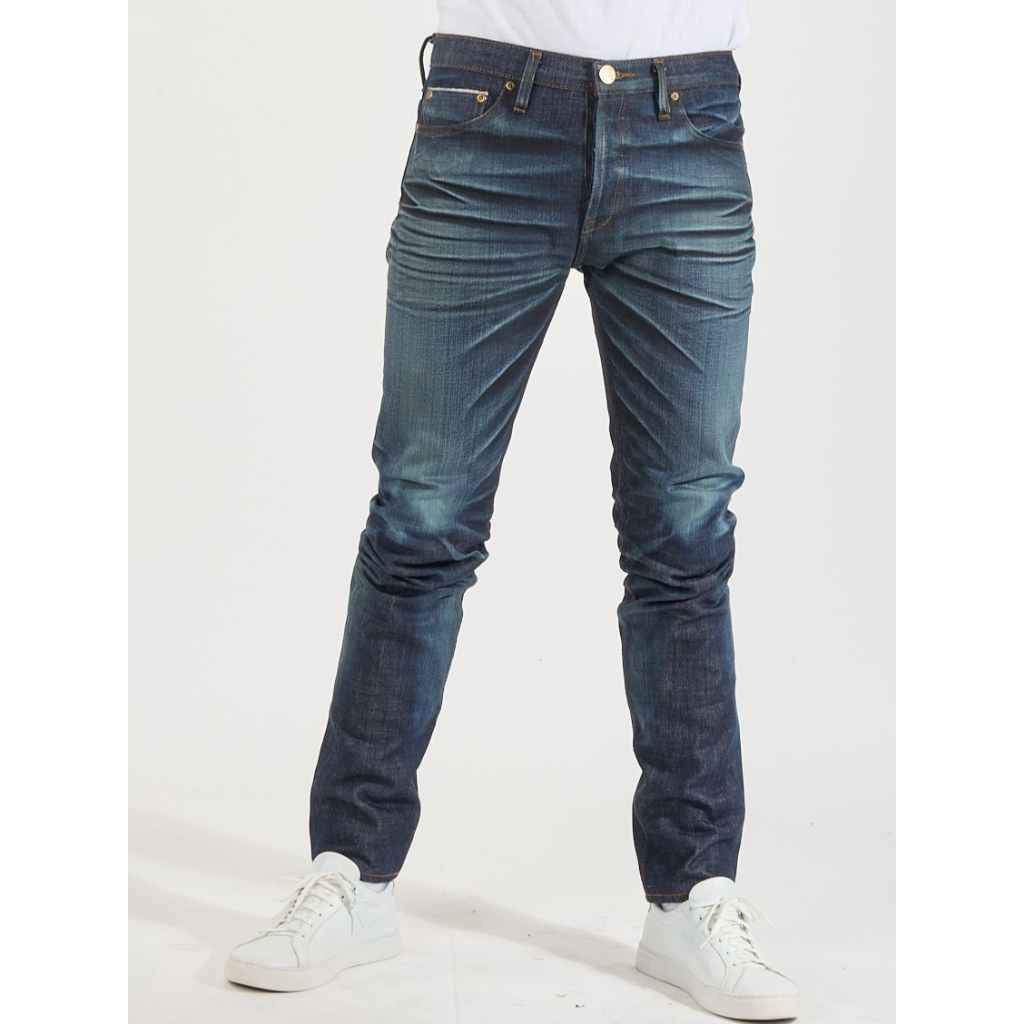 ขาเดฟริมแดง FADE Handmade กางเกงยีนส์ผู้ชาย Whale Jeans