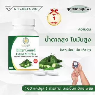 สารสกัด มะระขี้นก มิกซ์ พลัส น้ำตาลสูง ความดันสูง ไขมันสูง มือเท้าชา ตาพร่ามัว ( เรดาร์เฮิร์บ 60 แคปซูล )