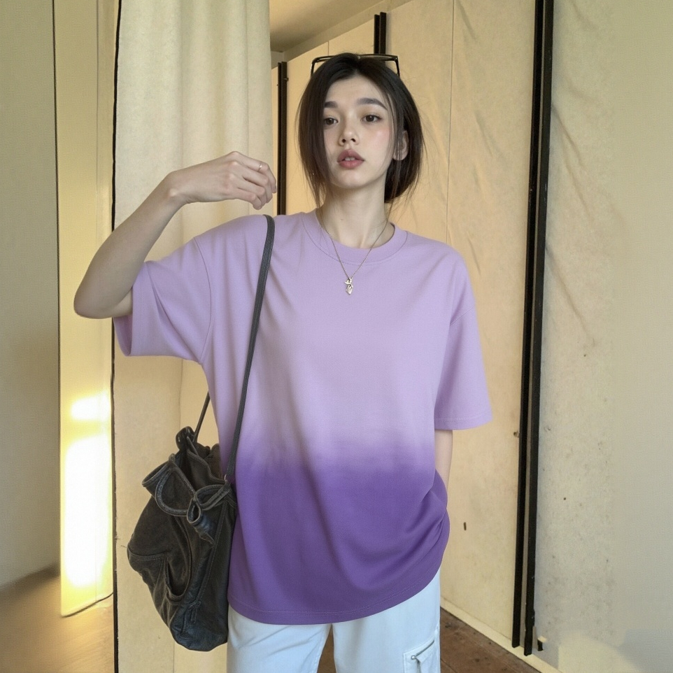 เสื้อยืดมัดย้อมสวยๆผู้หญิงมาใหม่ Oversize เสื้อผ้าสาวอวบไซส์ใหญ่ แฟชั่นเกาหลี เสื้อโอเวอร์ไซส์คนอวบทรงหลวมน่ารักๆ สีรุ้ง ราคา ถูกที่สุด ดีลบีเคเค แกลเลอรีภาพที่ 9