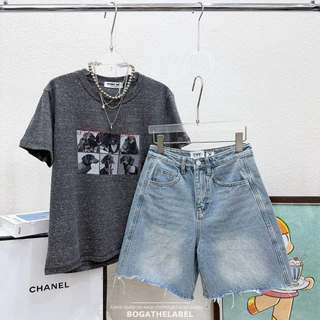 📍พร้อมส่ง📍10832🇰🇷FSY🇰🇷 Boyish blue denim shorts • กางเกงขาสั้นทรงบอยอิสผ้ายีนส์สีอ่อนทรงกระบอก ปลายขาตัดดิบ