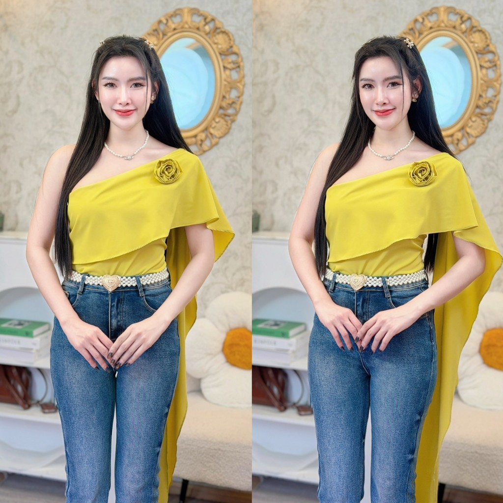 (เฉพาะเสื้อสไบ)(สไบยาว) เสื้อสไบ ประยุคต์ ผ้าไหมอิตาลี แต่งดอกกุหลาบ3D  1 ดอก สม็อคหลัง ใส่แมท งานบุญ งานบวช งานเทศกาล ราคา ถูกที่สุด ดีลบีเคเค แกลเลอรีภาพที่ 2