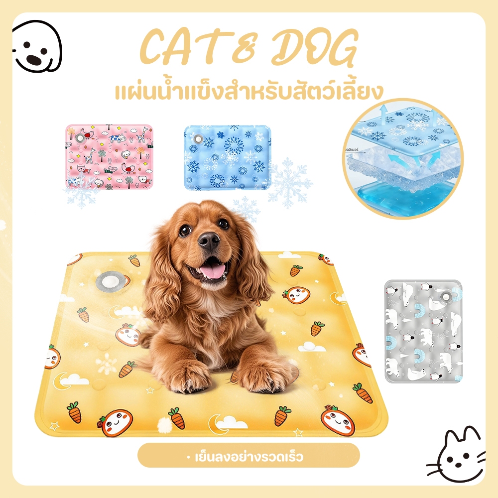 【CAT&DOG】แผ่นเจลเย็นแมว แผ่นเจลเย็นสุนัข เบาะนอนเย็น แผ่นน้ำแข็ง ที่นอนเจลเย็น สำหรับสัตว์เลี้ยง