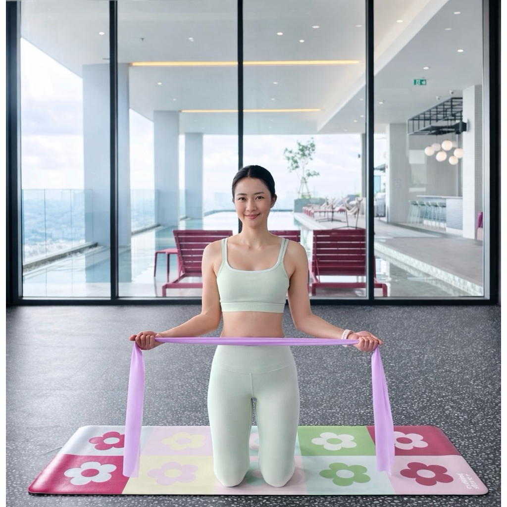 FitDaily Resistance Band ยางยืดออกกำลังกาย ยางยืดกายภาพบำบัด ยางยืดพิลาทิส Yoga Pilates Fitness Physical Therapy Band