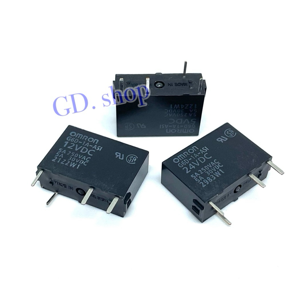 รีเลย์ G6D-1A-ASI Omron 5VDC  12VDC  24VDC  ของแท้!! พร้อมจัดส่งที่ไทย