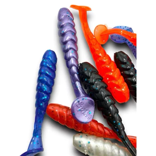 (มีแบบคละสี) หนอนยาง Hunsa Bait Spike สำหรับตกปลา หลากหลายสีและขนาด
