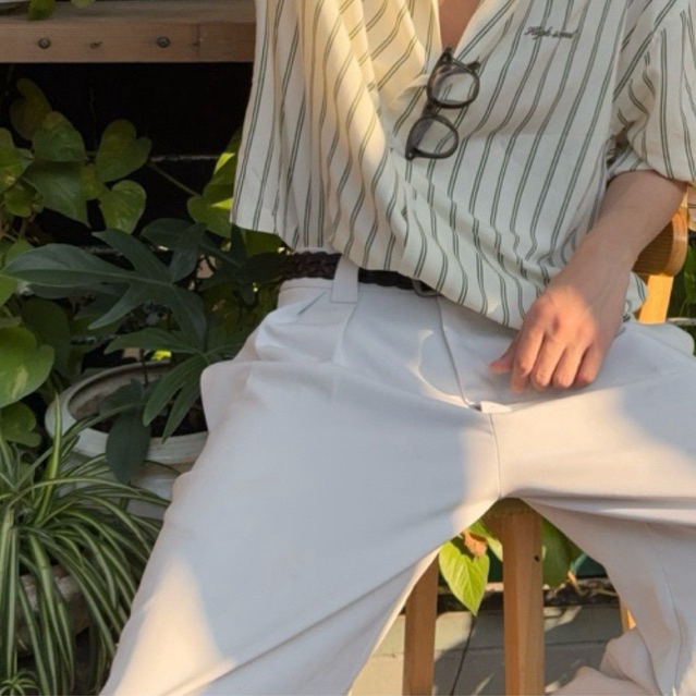 Highschool Summer Collection : Clubhouse Plaited Leather Belt เข็มขัดหนังแบบถัก - ACB99029 รูปที่ 5