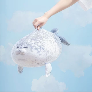 ตุ๊กตาแมวน้ำตัวอ้วนกลม Seal Plush Pillow หมอนข้าง หมอนนุ่มสุดฟู ผ้าฝ้าย PPCotton นิ่มมาก ตุ๊กตาสัตว์น้ำซีล ของขวัญน่ารัก