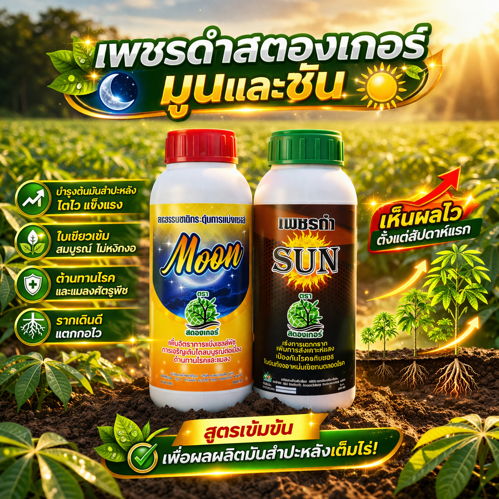 เพชรดำmoon&sun ชุดปราบโรคใบหงิกใบงอ ใบด่างเหี่ยว !!