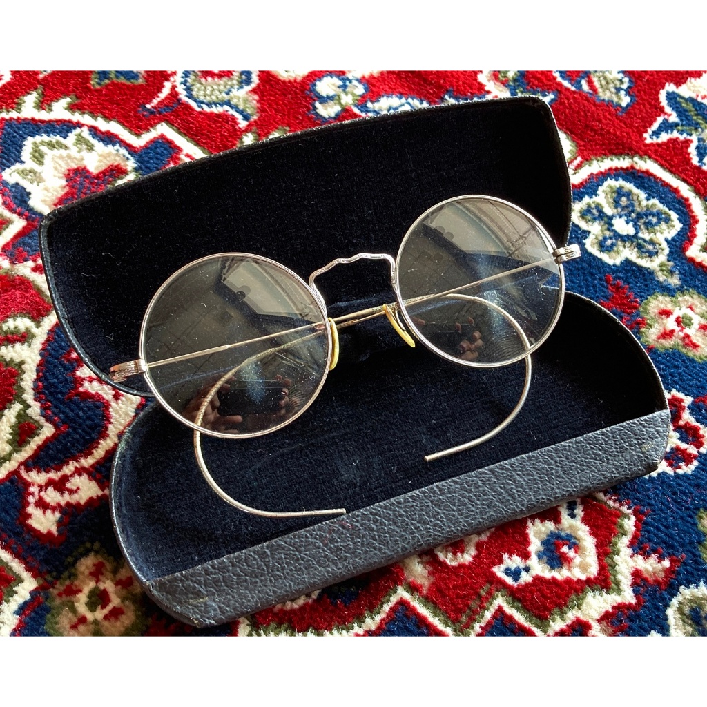 แว่นตา กรอบแว่น Vintage 1920's Antique 1/10 12k gf แว่นกลม สภาพดี AO Cortland John Lennon