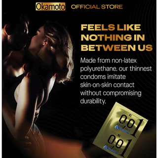 Okamoto 001 Zero One ถุงยางอนามัยนำเข้าถูกกฎหมาย ของแท้แท้จริง 54มม บางสุดพิเศษ 3ชิ้น ยืดหยุ่นไม่ขาดง่าย