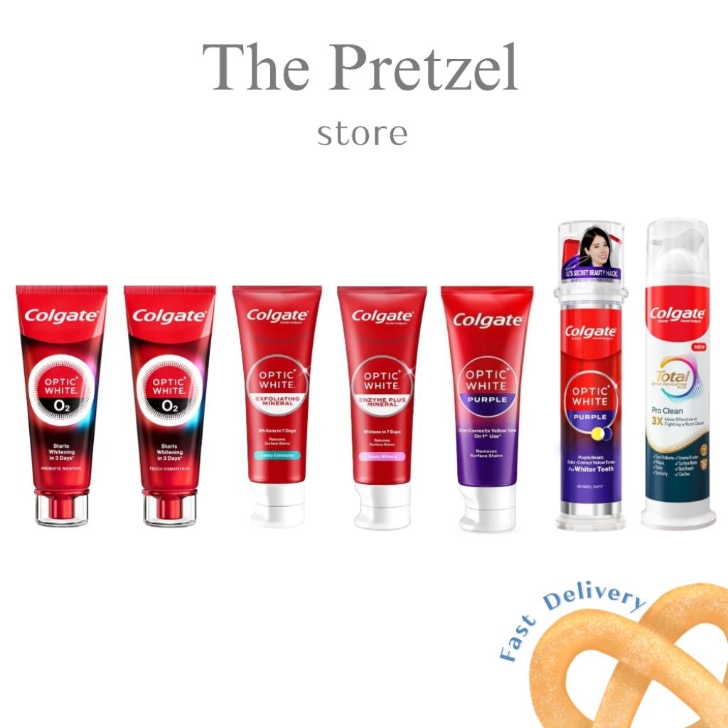 Colgate O2 Peach Purple Total Pump คอลเกต เมนทอล พีช คอลเกตม่วง คอลเกตโททอลหัวปั๊ม คอลเกตม่วงหัวปั๊ม