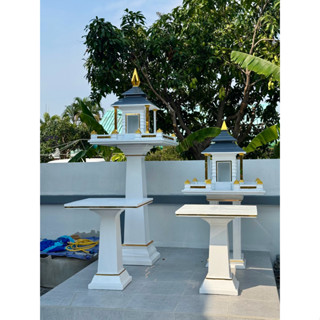 ศาลพระภูมิโมเดิร์นขนาดกลาง หลังคารอน ยอดจักร สีสามารถทำได้ตา…