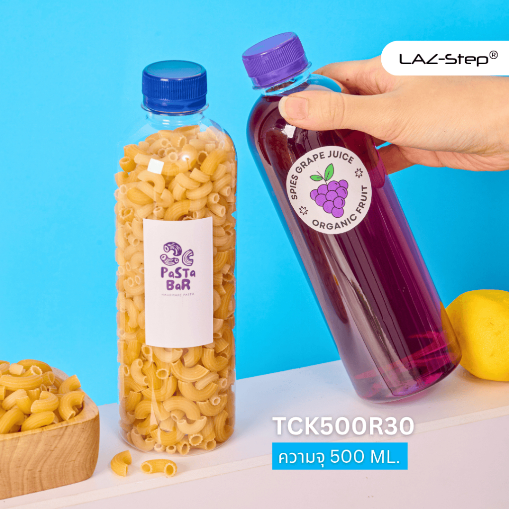 LAZ-Step ขวดพลาสติก PET Bottles ซีรี่ย์ 30 รหัส TCK500R30 ความจุ 500 ml. บรรจุลังละ 132 ชุด