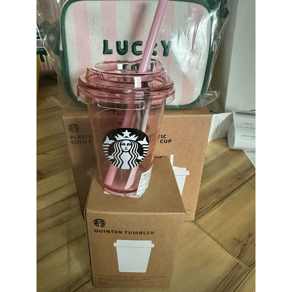 [ของแท้100%]งานเกาหลี แก้วสตาบัคส์ Blooming Pink Mini Cold Cup