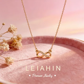LEIAHIN Jewelry สร้อยคอแฟชั่น สร้อยคอผู้หญิง รักที่สวยตลอดกาล สร้อยคออินฟินิตี้ สีสวยทนนาน 1146n