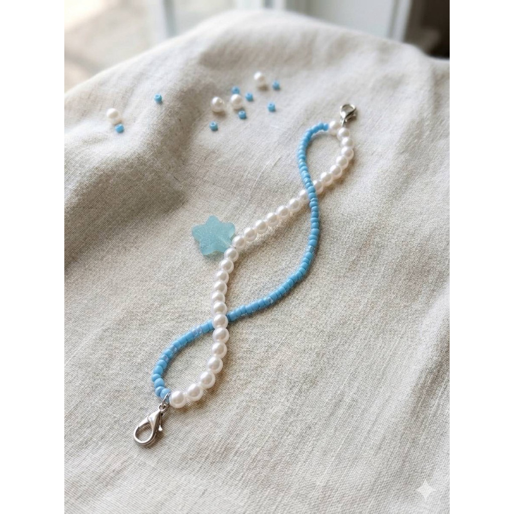 ☁️ Cloudy Sky with a Little Star — สร้อยข้อมือลูกปัดมุกและท้องฟ้าสดใส