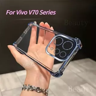 เคสใส ขอบสี การเลนส์กล้อง สำหรับ Vivo V70 กันกระแทกสี่มุม