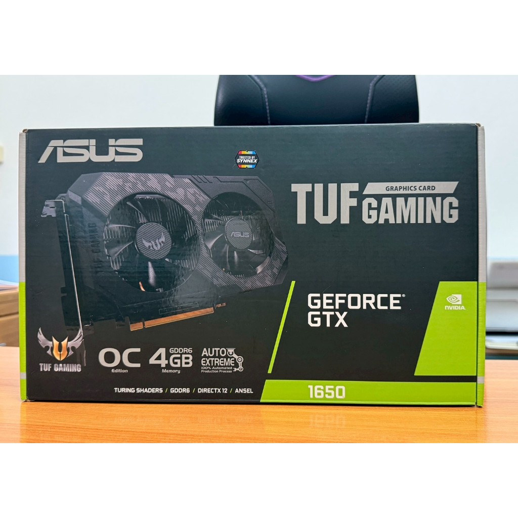 ASUS TUF GAMING GTX1650 4GB OC EDITION DDR6 ครบกล่องสภาพสวย ใช้งานได้ดี ไม่ต่อไฟเลี้ยง ประกันร้าน 1 