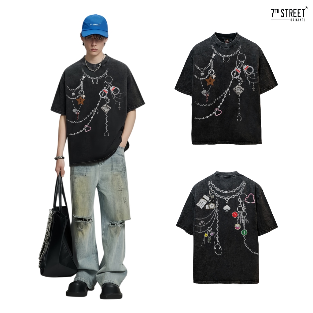 7TH Street ( เซเว่นสตรีท ) เสื้อฟอกวินเทจ แบบโอเวอร์ไซส์ คอฟิต (Vintage Oversized) รุ่น V-LOC002