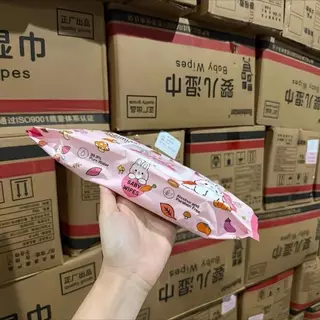 (1-3 ห่อ) ทิชชู่เปียก ลายโบว์กระต่าย ห่อจัมโบ้ Baby Wipes 100 แผ่น tissue14 ทิชชู่อเนกประสงค์ ใช้งานสะดวก มีฝาปิด