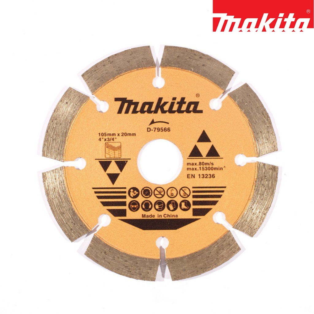 ใบตัดคอนกรีต ใบตัดเพชร ใบตัดปูน 4" Makita D-79566 มีร่อง ใบเพชร