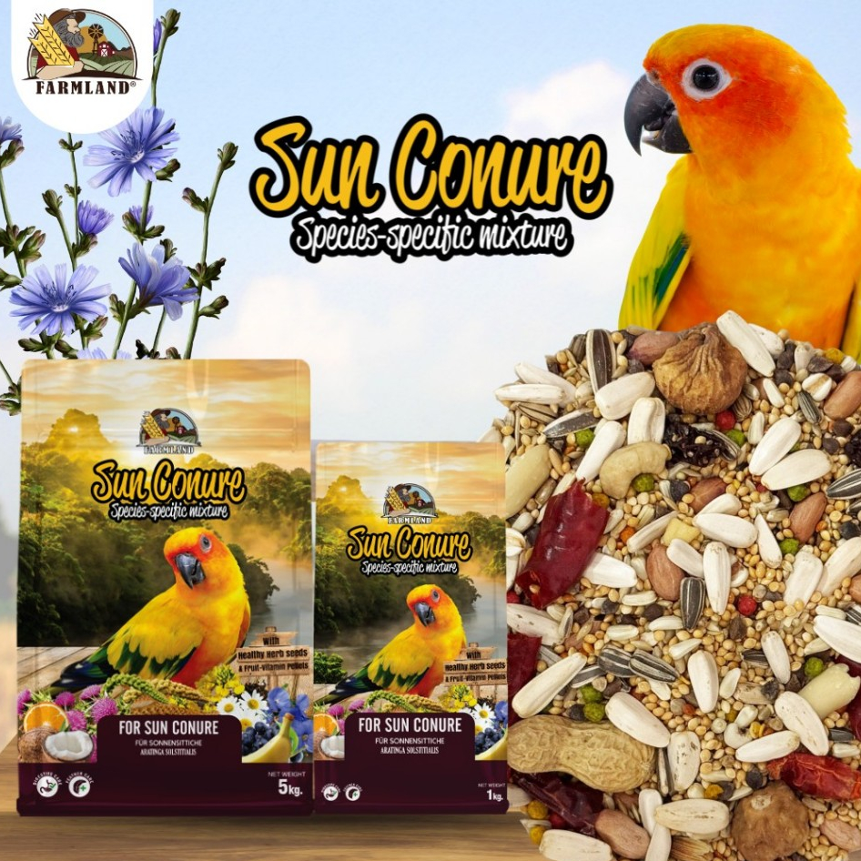 Farmland Sunconure Species 5 kg. อาหารนกซันและตระกูลคอนัวร์