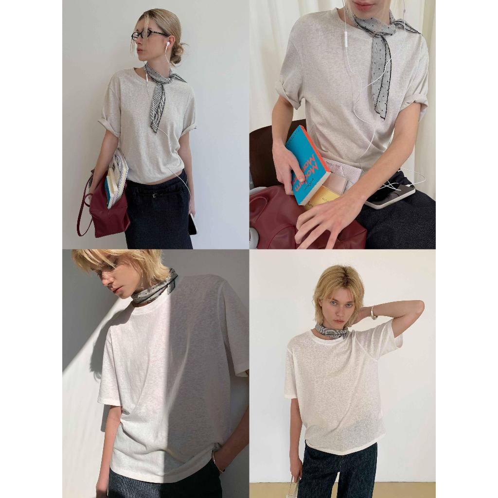 INBYIN -  เสื้อยืดผ้าพันคอลายจุด DOT SCART TEE - D8042