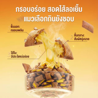 60กรัม*10ซอง Crunchies ขนมแมว ขนมว่างแมว พัฟสอดไส้ กรอบนอกนุ่มใน อร่อยหอม พร้อมส่ง