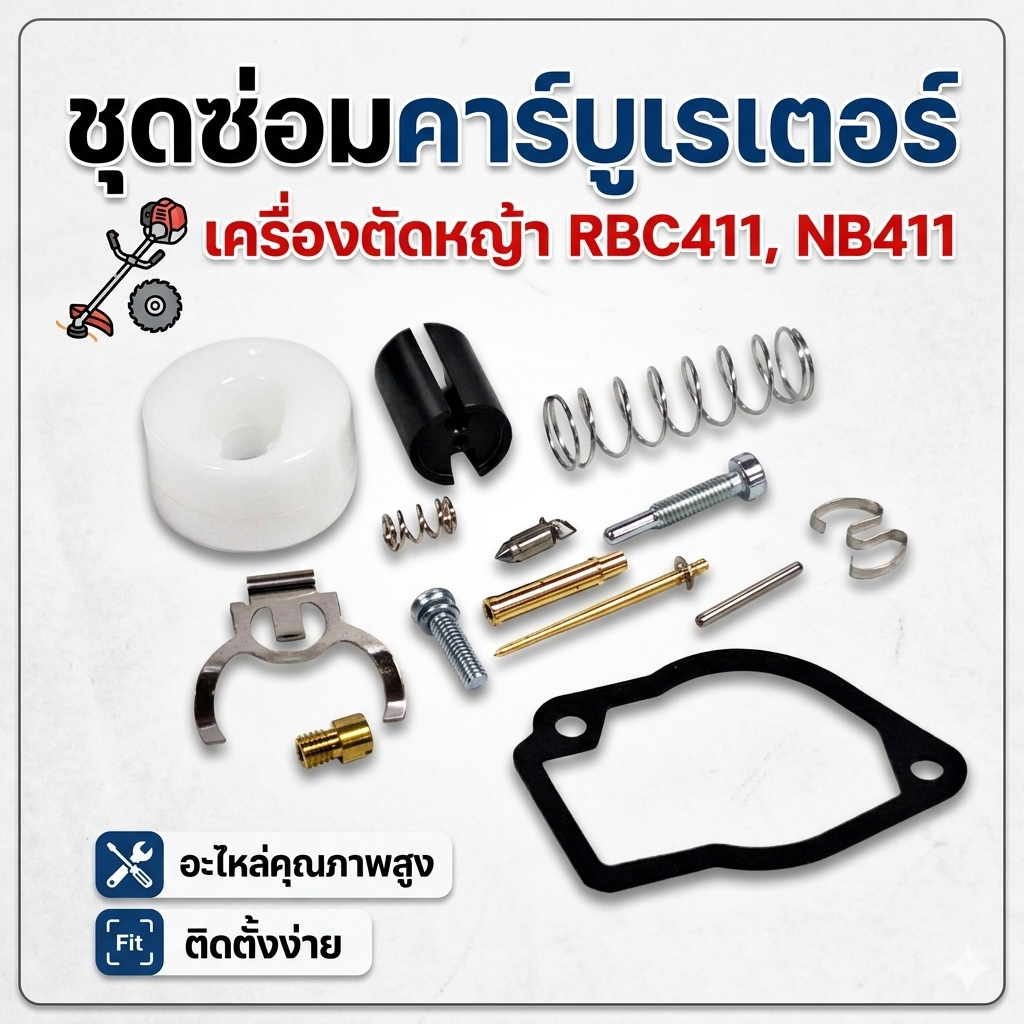 ชุดซ่อมคาร์บูเรเตอร์เครื่องตัดหญ้าRBC411/NB411 Byเพื่อนเกษตร888