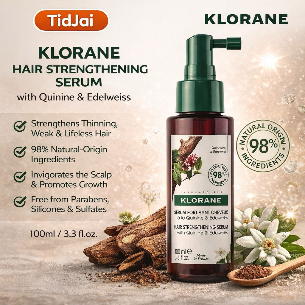 Klorane Hair Strengthening Serum with Quinine & Edelweiss 100ml เซรั่มบำรุงหนังศีรษะและเส้นผม
