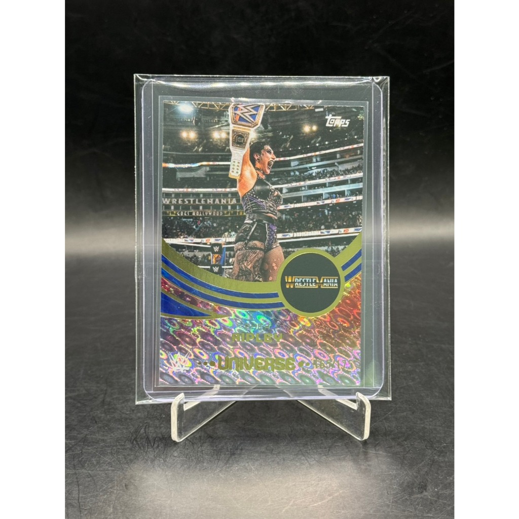 2025 Topps Universe WWE Rhea Ripley BLUE PULSE WrestleMania Variation /175 #224