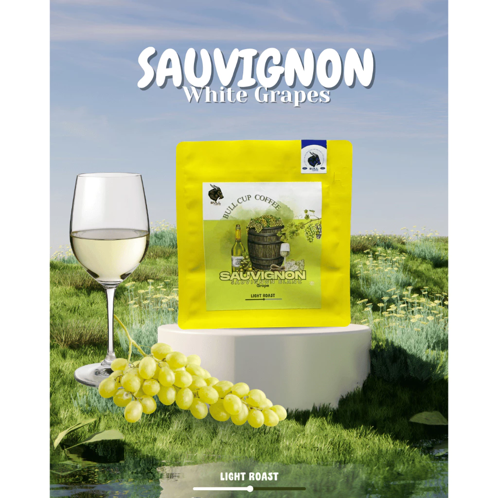 เมล็ดกาแฟคั่วอ่อน Colombia ''หมักยีสกลิ่น Sauvignon Blanc องุ่นขาว,ไวน์องุ่น'' Specialty Coffee