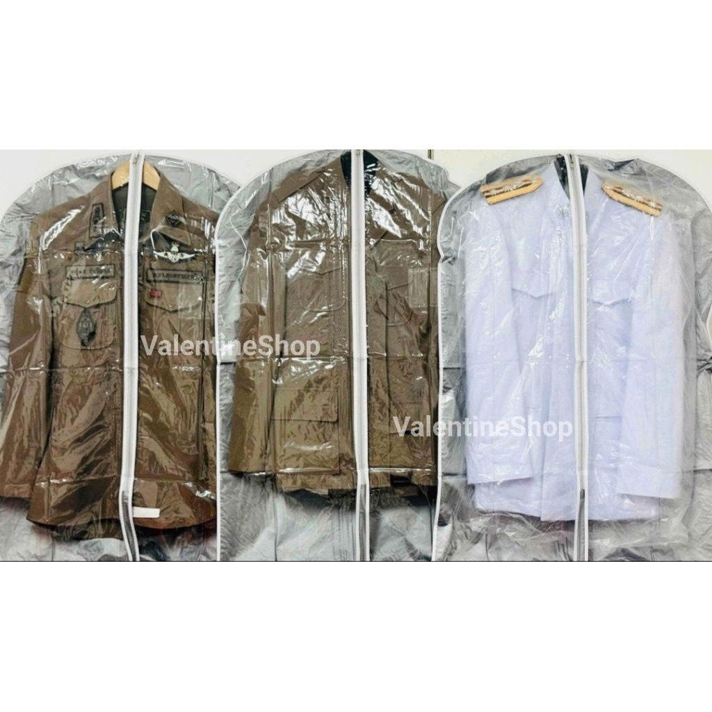 ถุงคลุมสูท หน้าใส-หลังทึบ 🔴(*1เซท 6ชิ้น *)🔴 ขายถูก!! ราคาส่ง✔  ถุงใส่สูท ถุงคลุมเสื้อ ถุงใส่ชุด