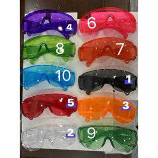 แว่นตาสงกรานต์ อุปกรณ์ปาร์ตี้ สีสดใส คละสี แว่นตาป้องกัน แว่…