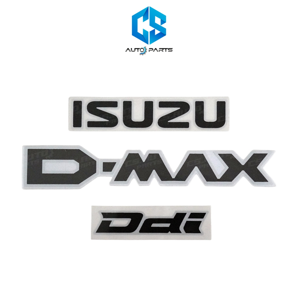 สติ๊กเกอร์ ISUZU D-MAX Ddi (สีดำ) - ISUZU ALL NEW ปี12-15 (ติดฝาท้ายกระบะ)