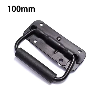 มือจับสปริงเปลือยดำ( ราคา 1ตัว) แบบไม่มีสกรู ที่จับแบบพับได้ 100mm ตู้ลำโพงDiy