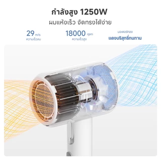 Simplus Hair Dryer D1 Fold ไดร์เป่าผม พับได้ ไอออนลบ ดูแลเส้นผม กำลังไฟสูง 1250W CFJH008fz