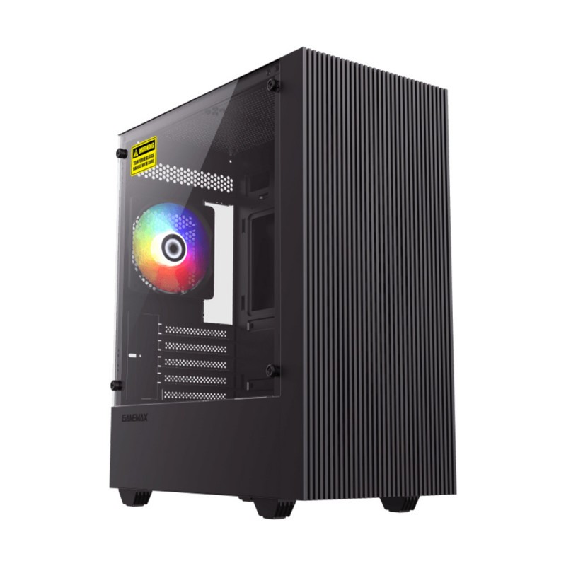 CASE GAMEMAX EDGE M-ATX Black Chassis Tempered Glass Side Panel