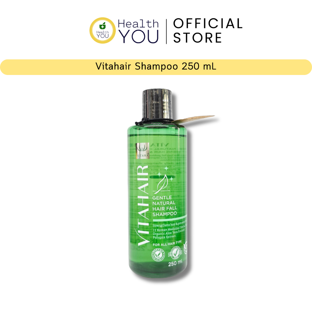 Vitahair Gentle Natural Hair Fall Shampoo 250 mL & Conditioner 200 mL | ไวทาแฮร์ แชมพูและครีมนวดผม